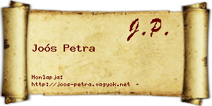 Joós Petra névjegykártya